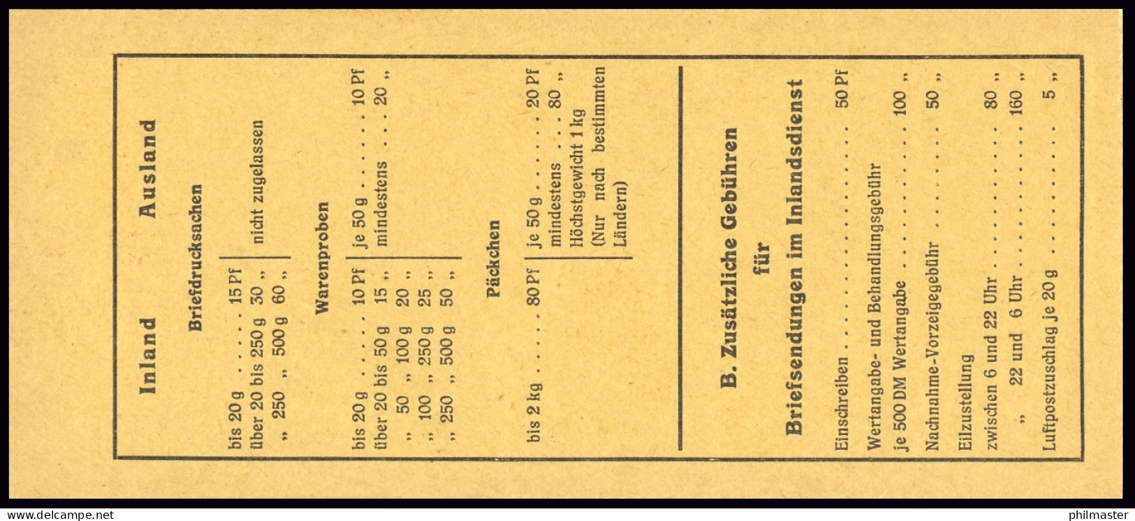 9uA MH Bach/Deckel Dünn - RLV III A ** - 1951-1970