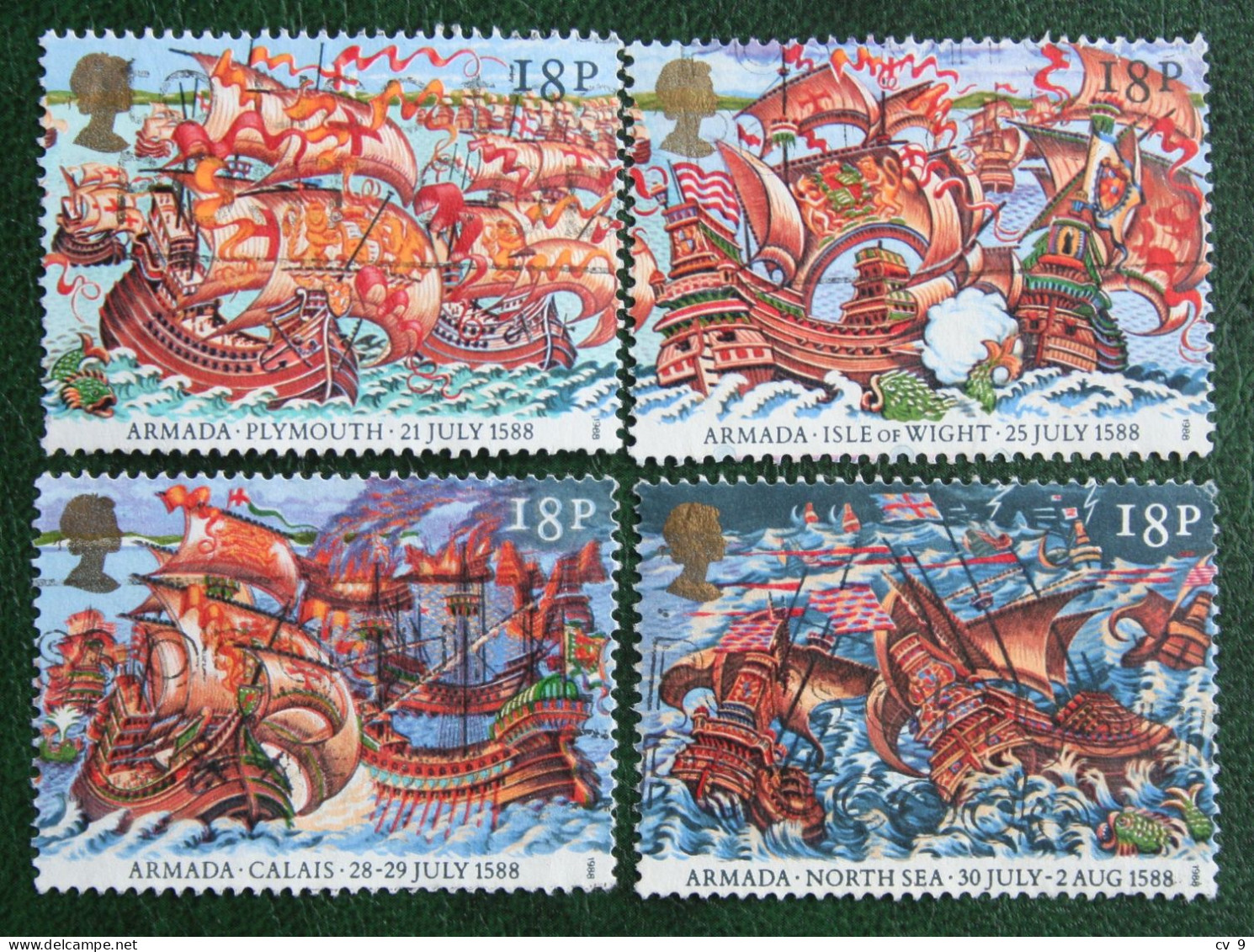 Spanish Armada Boat Ship Shiff (Mi 1156-1159) 1988 Used Gebruikt Oblitere ENGLAND GRANDE-BRETAGNE GB GREAT BRITAIN - Used Stamps