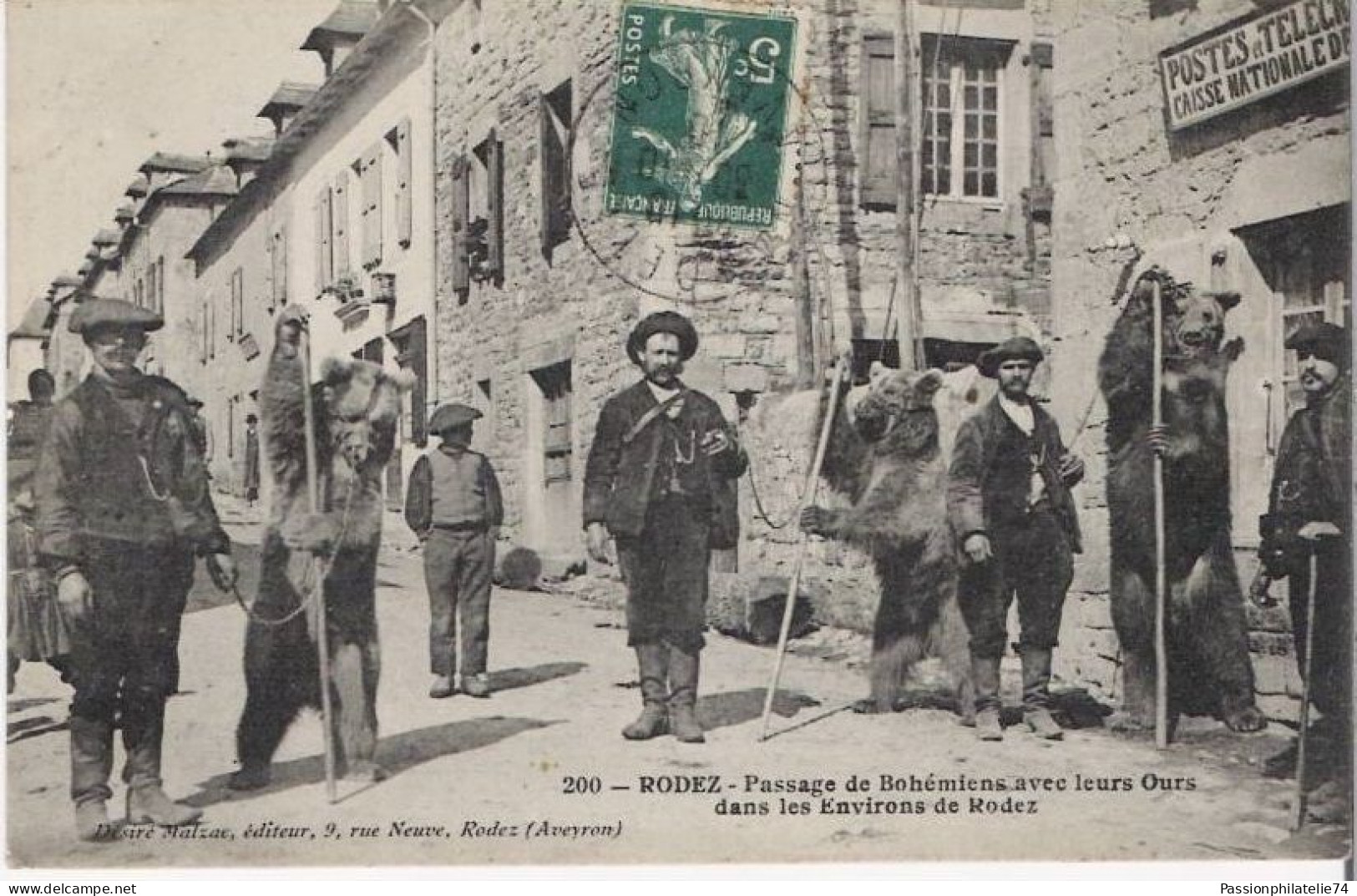 France RODEZ ( GABRIAC ) Passage De Bohémiens Avec Leurs Ours Dans Les Environs - Rodez