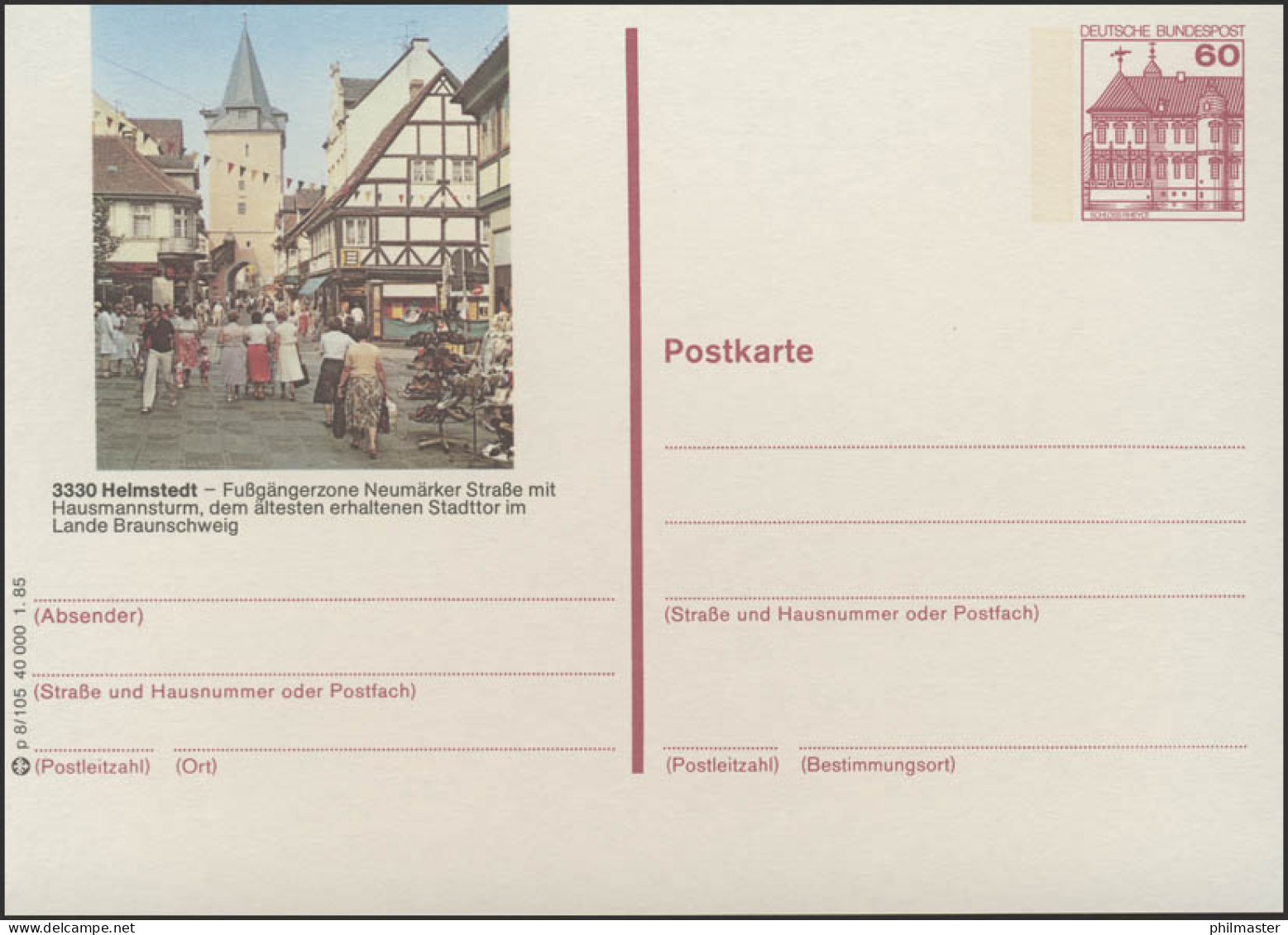 P138-p8/105 - 3330 Helmstedt, Hausmannsturm ** - Geïllustreerde Postkaarten - Ongebruikt
