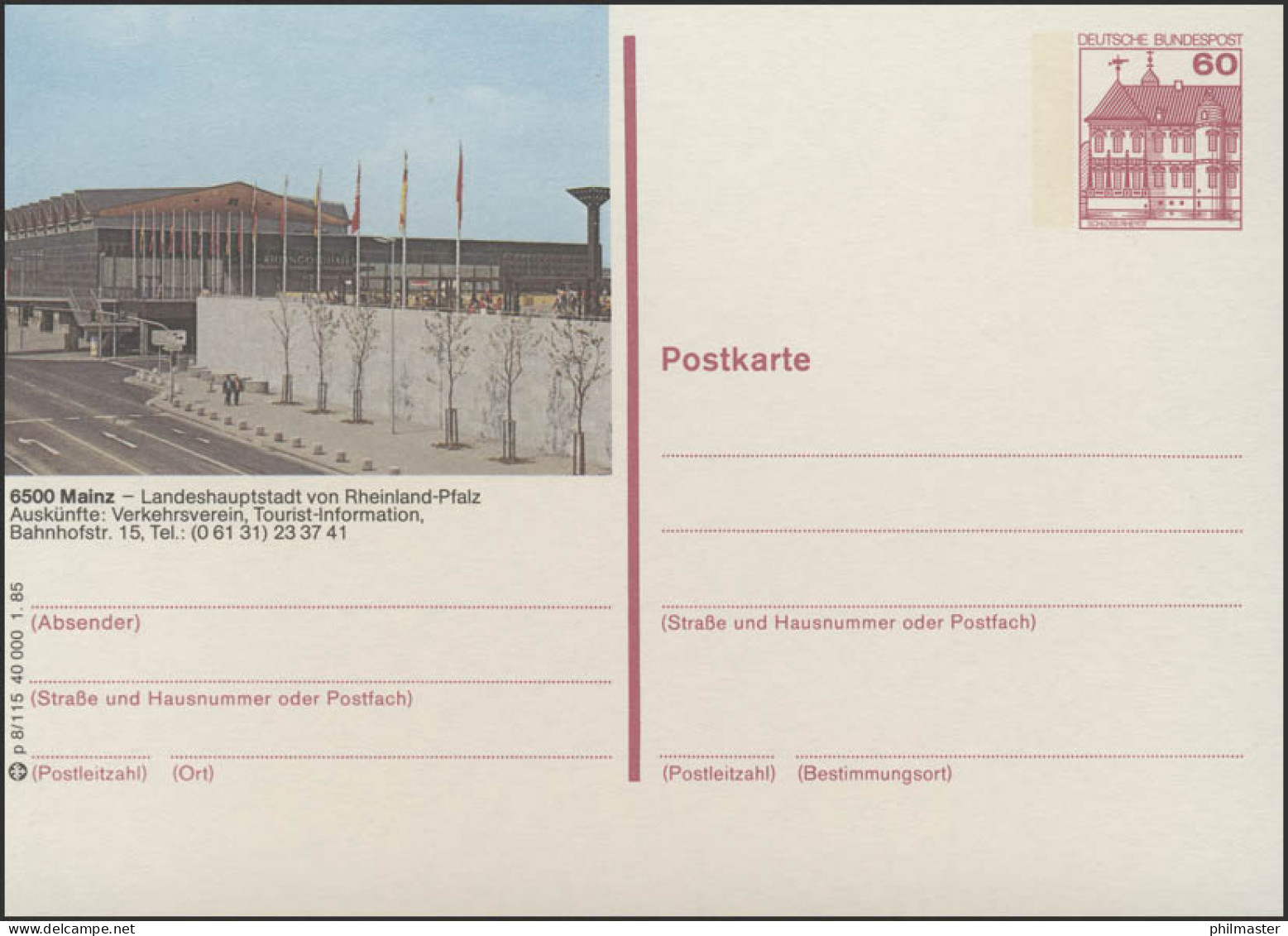 P138-p8/115 - 6500 Mainz, Rheingoldhalle ** - Geïllustreerde Postkaarten - Ongebruikt