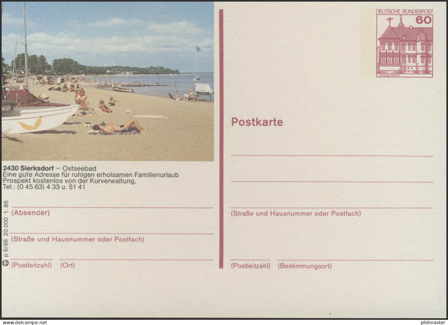 P138-p6/086 - 2430 Sierksdorf, Strandszene Mit Boot ** - Geïllustreerde Postkaarten - Ongebruikt