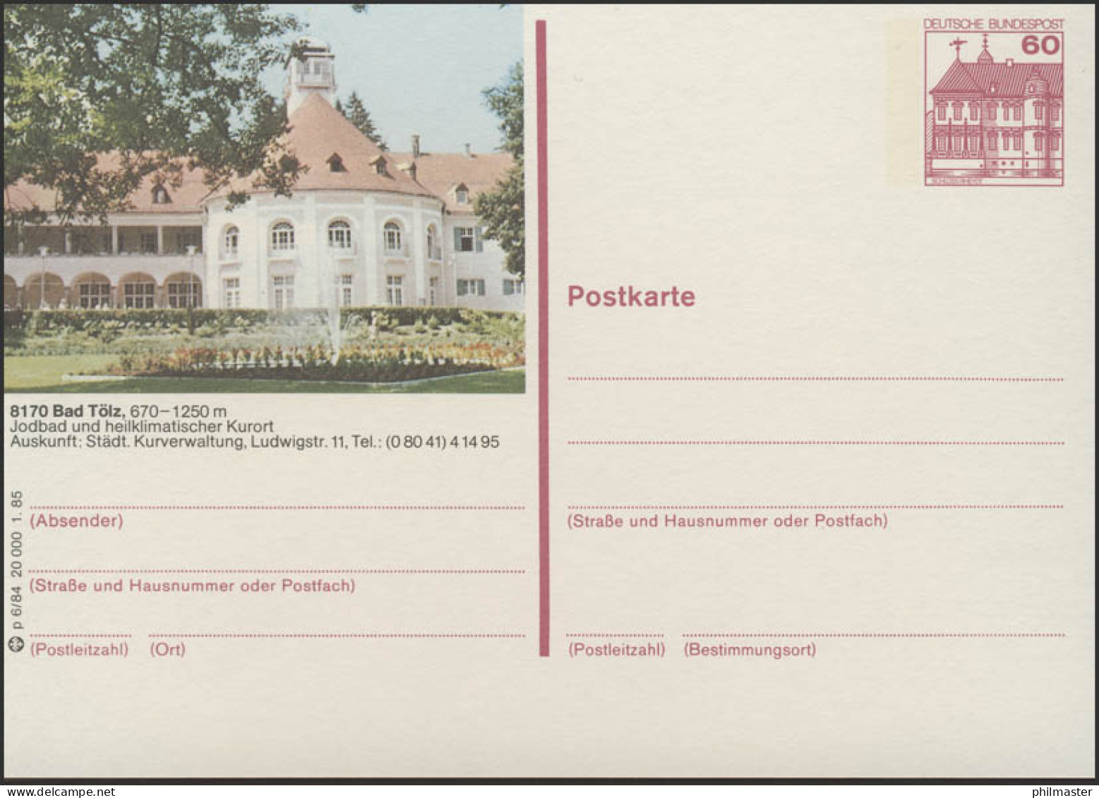 P138-p6/084 - 8170 Bad Tölz, Kurmittelhaus ** - Geïllustreerde Postkaarten - Ongebruikt