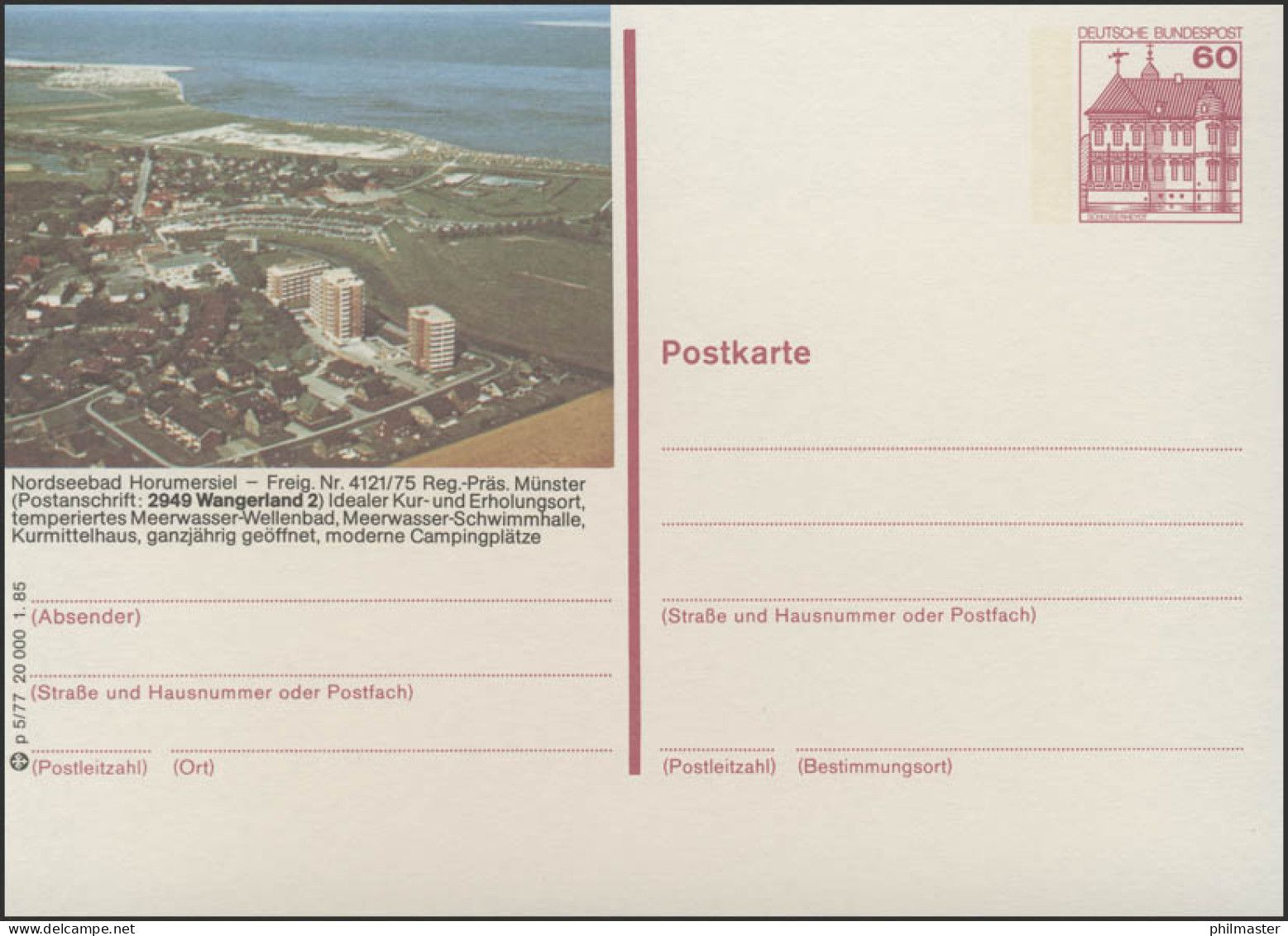 P138-p5/077 - 2649 Wangerland, Ortsteil Horumersiel ** - Geïllustreerde Postkaarten - Ongebruikt