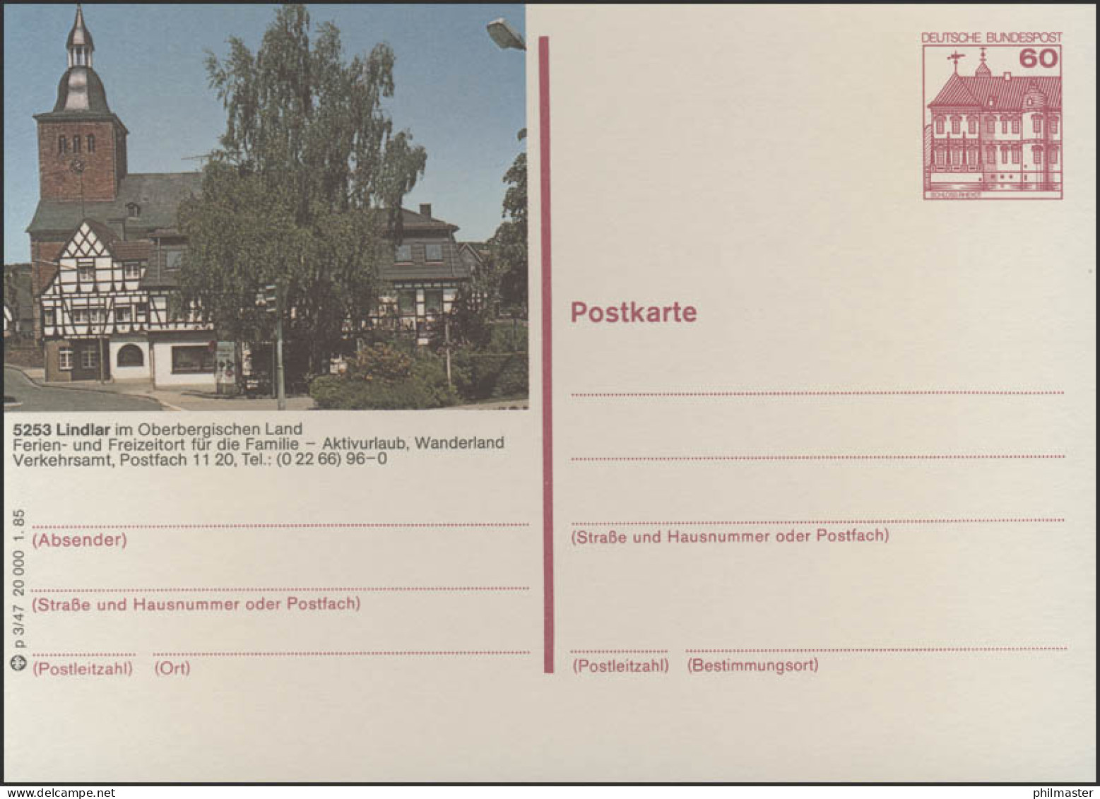 P138-p3/047 - 5253 Lindlar, Kirche ** - Geïllustreerde Postkaarten - Ongebruikt