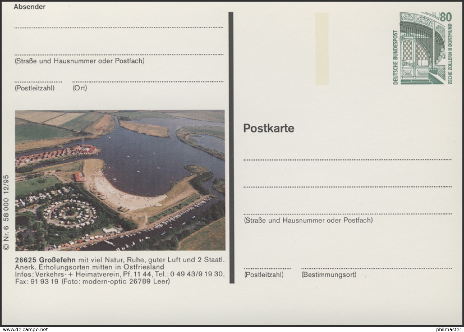 P154II-1995-12/06 26625 Großefehn, Luftbild ** - Illustrated Postcards - Mint