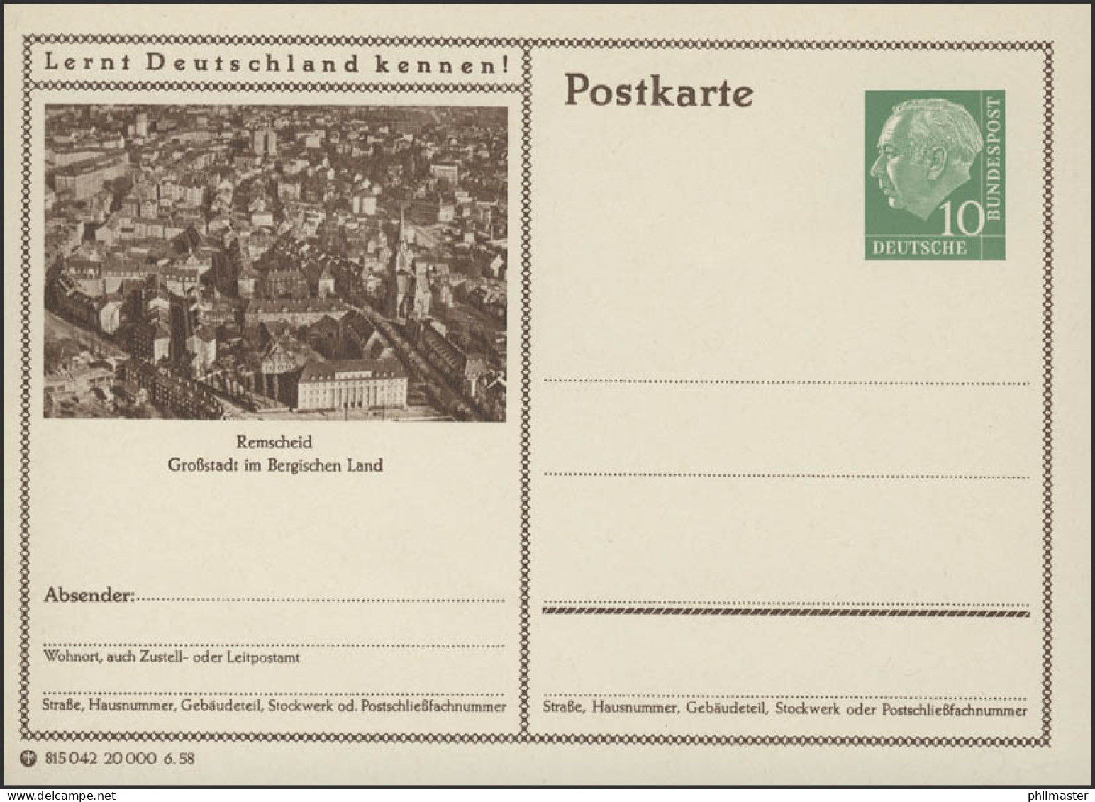 P024-369 Remscheid - Großstadt Im Bergischen Land, Panorama ** - Cartes Postales Illustrées - Neuves