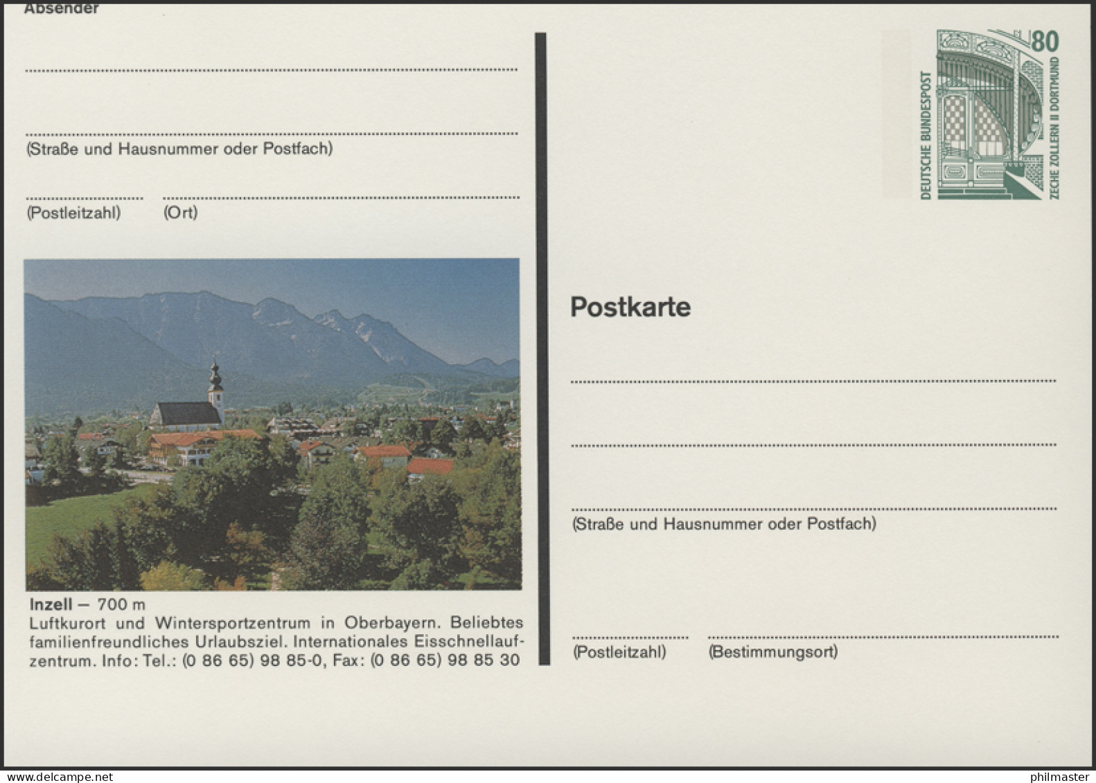 P153/04 Inzell, Ortspanorama Mit Berge ** - Illustrated Postcards - Mint