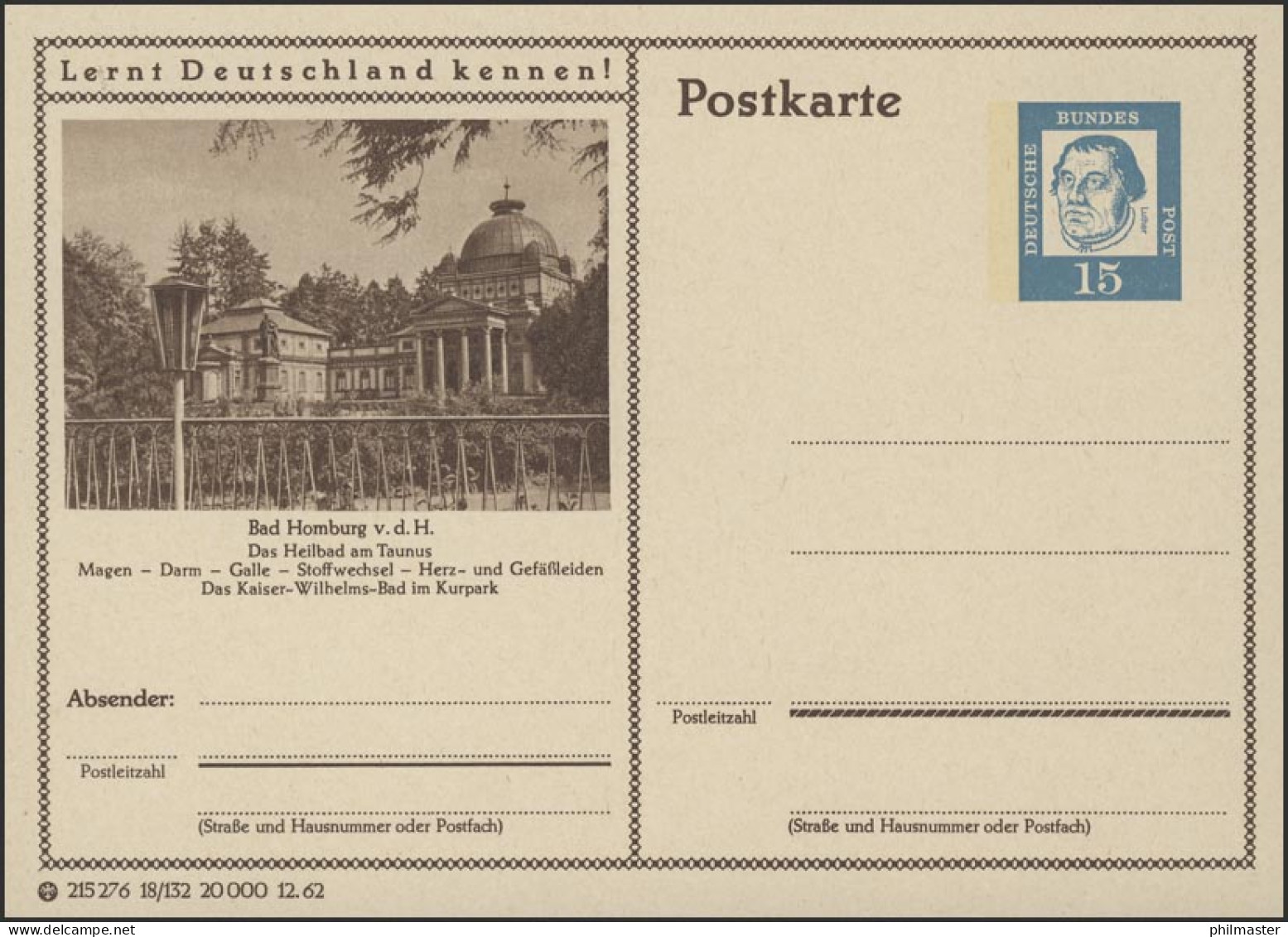 P081-18/132 Bad Homburg, Kaiser-Wilhelm-Bad ** - Cartoline Illustrate - Nuovi