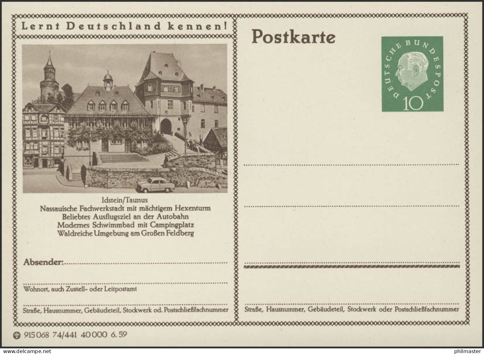 P042-74/441 Idstein/Taunus, Hexenturm ** - Cartes Postales Illustrées - Neuves