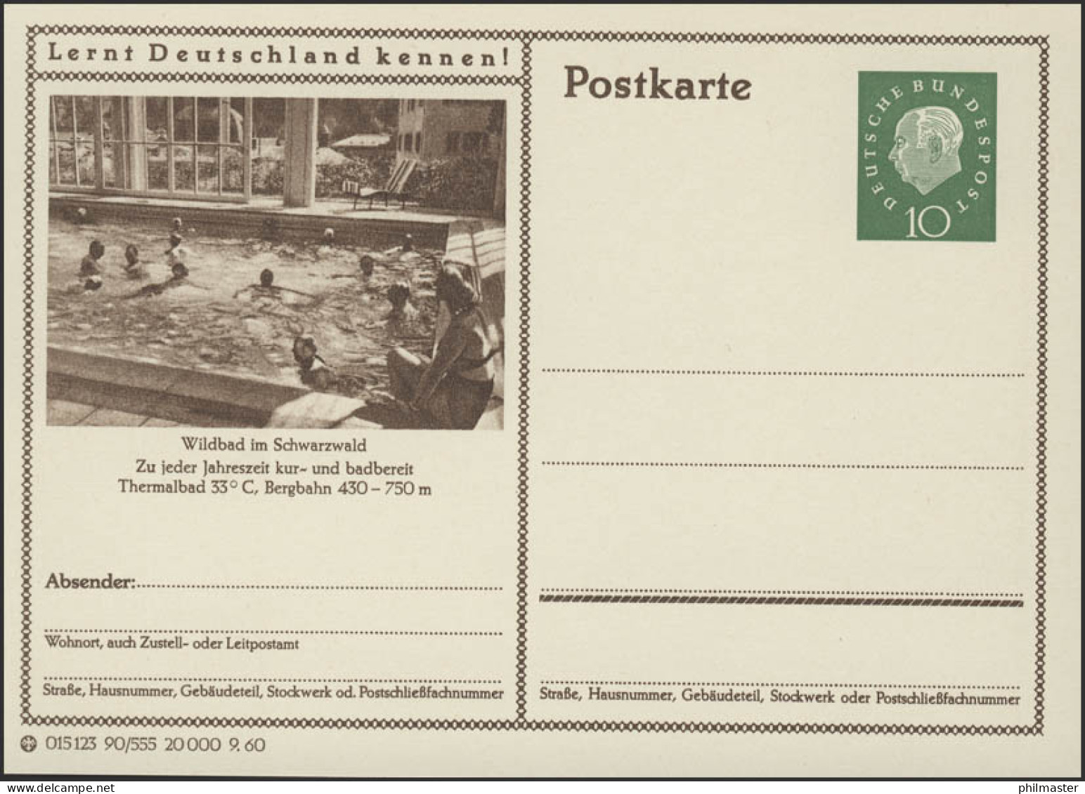P042-90/555 Wildbad Im Schwarzwald ** - Illustrated Postcards - Mint