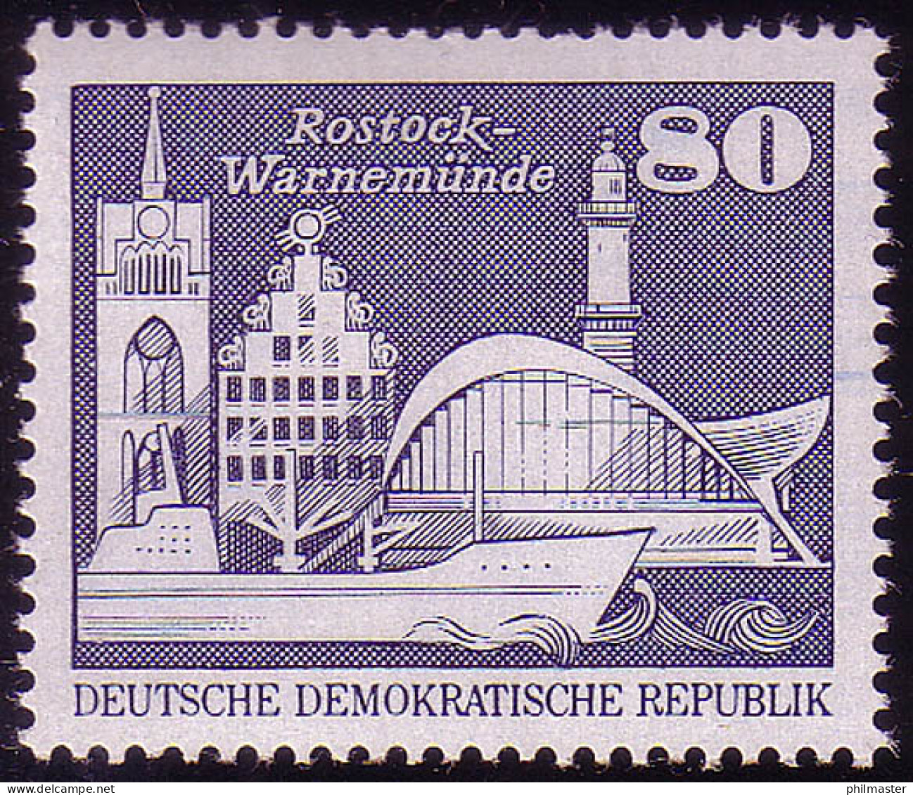 1920 Aufbau In Der DDR Kröpeliner Tor 80 Pf ** - Unused Stamps