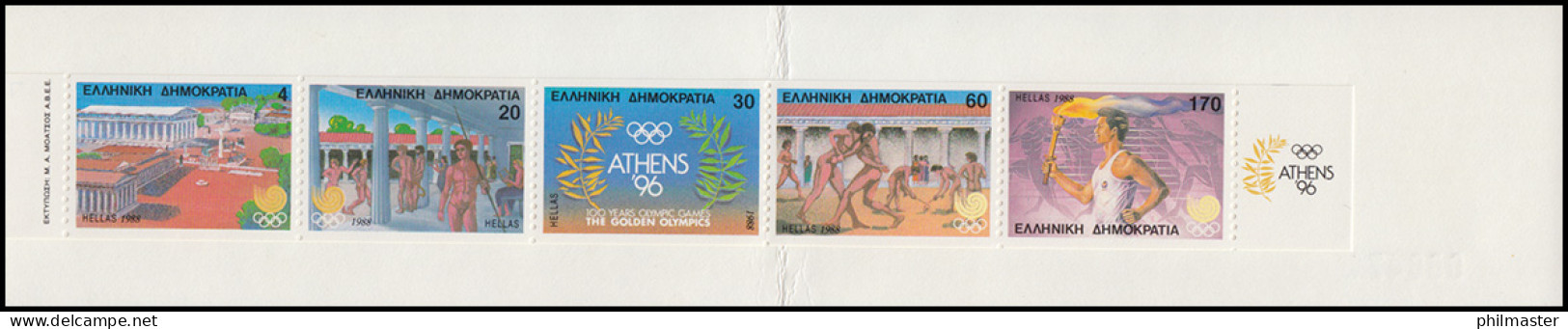 Griechenland Markenheftchen 9 Olympia Seoul, ** Postfrisch - Carnets