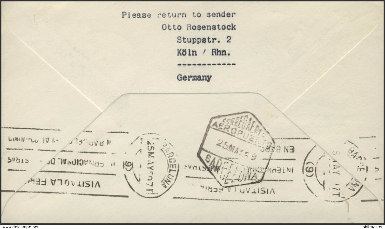 Eröffnungsflug LH 176 Hamburg-Köln/Bonn-Frankfurt-Barcelona Am 24.05.1959 - Andere (Lucht)