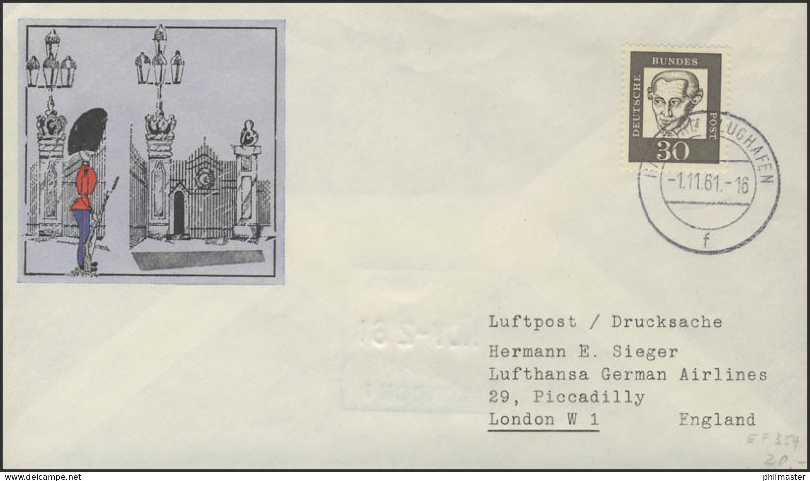 Eröffnungsflug LH Hamburg - London Am 01.11.1961 - Sonstige (Luft)