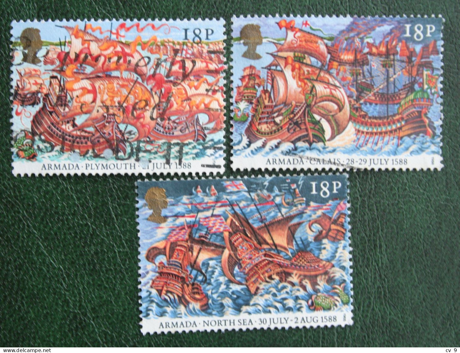 Spanish Armada Boat Ship Shiff (Mi 1156-1157 1159) 1988 Used Gebruikt Oblitere ENGLAND GRANDE-BRETAGNE GB GREAT BRITAIN - Used Stamps