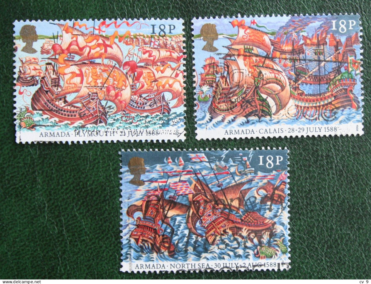 Spanish Armada Boat Ship Shiff (Mi 1156-1157 1159) 1988 Used Gebruikt Oblitere ENGLAND GRANDE-BRETAGNE GB GREAT BRITAIN - Gebraucht