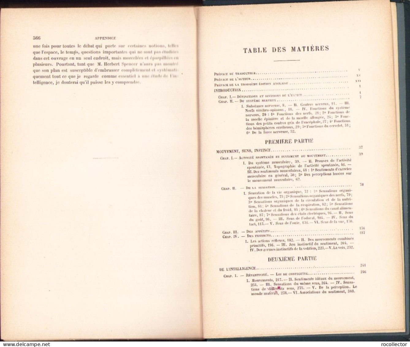 Les Sens Et L’intelligence Par Alexandre Bain 1889 C3927N - Oude Boeken