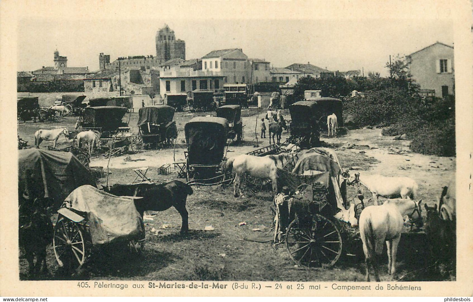 BOUCHES DU RHONE  SAINTES MARIES DE LA MER  Pelerinage 24 Et 25 Mai Campement De Bohemiens - Saintes Maries De La Mer