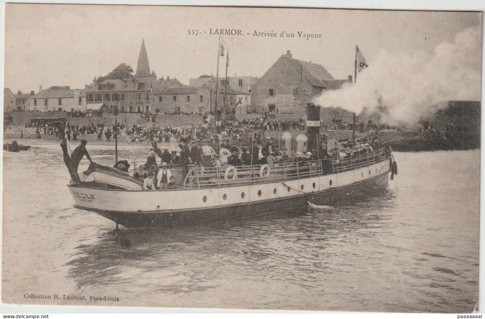 LARMOR PLAGE  ARRIVEE D UN VAPEUR - Larmor-Plage