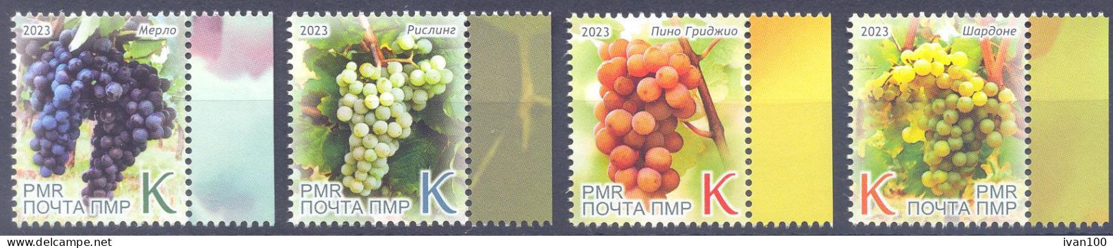 2023. Transnistria, Grape Varieties, 4v, Mint/** - Moldawien (Moldau)