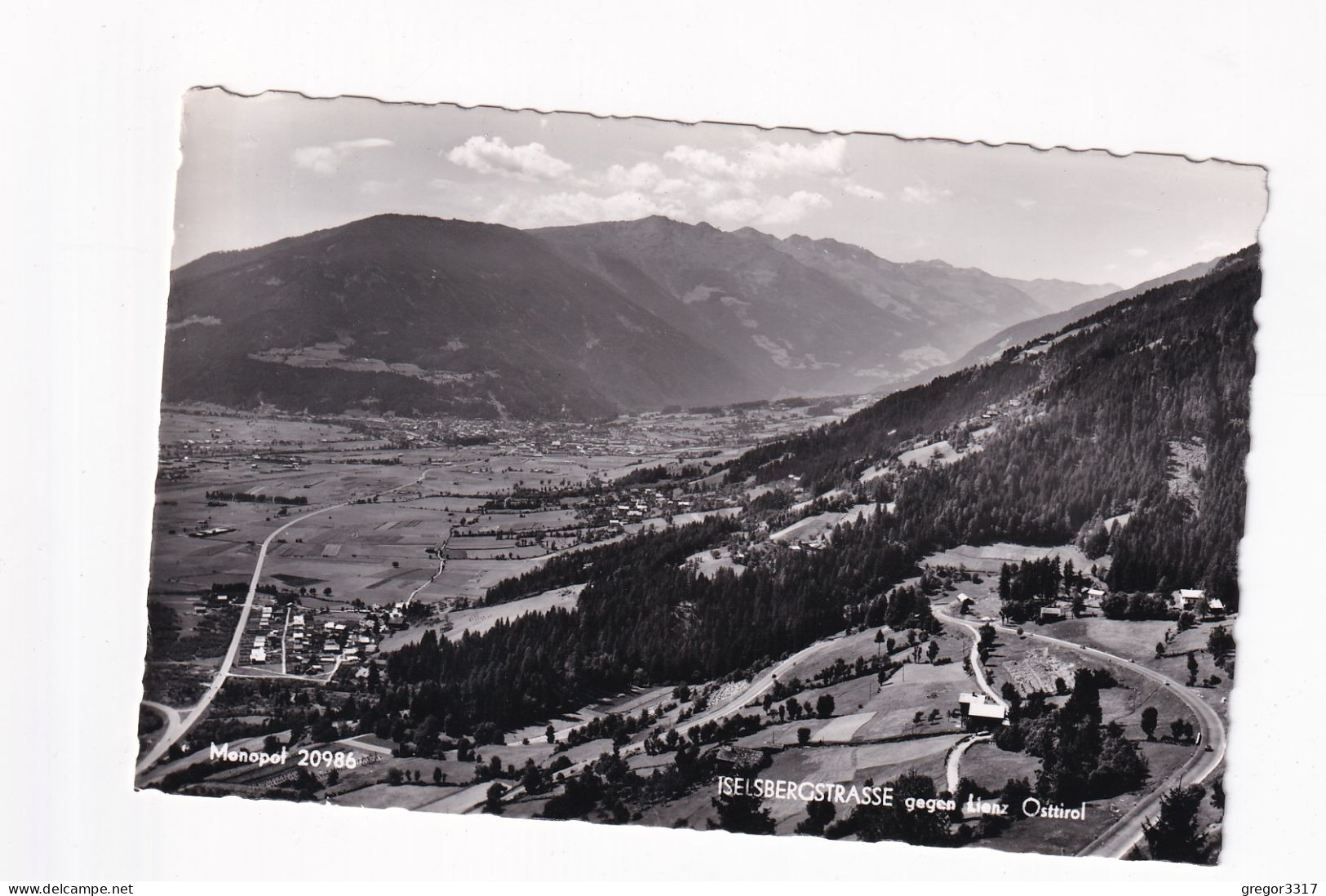 E6227) ISELSBERGSTRASSE Gegen LIENZ - Osttirol  S/W FOTO AK - - Lienz