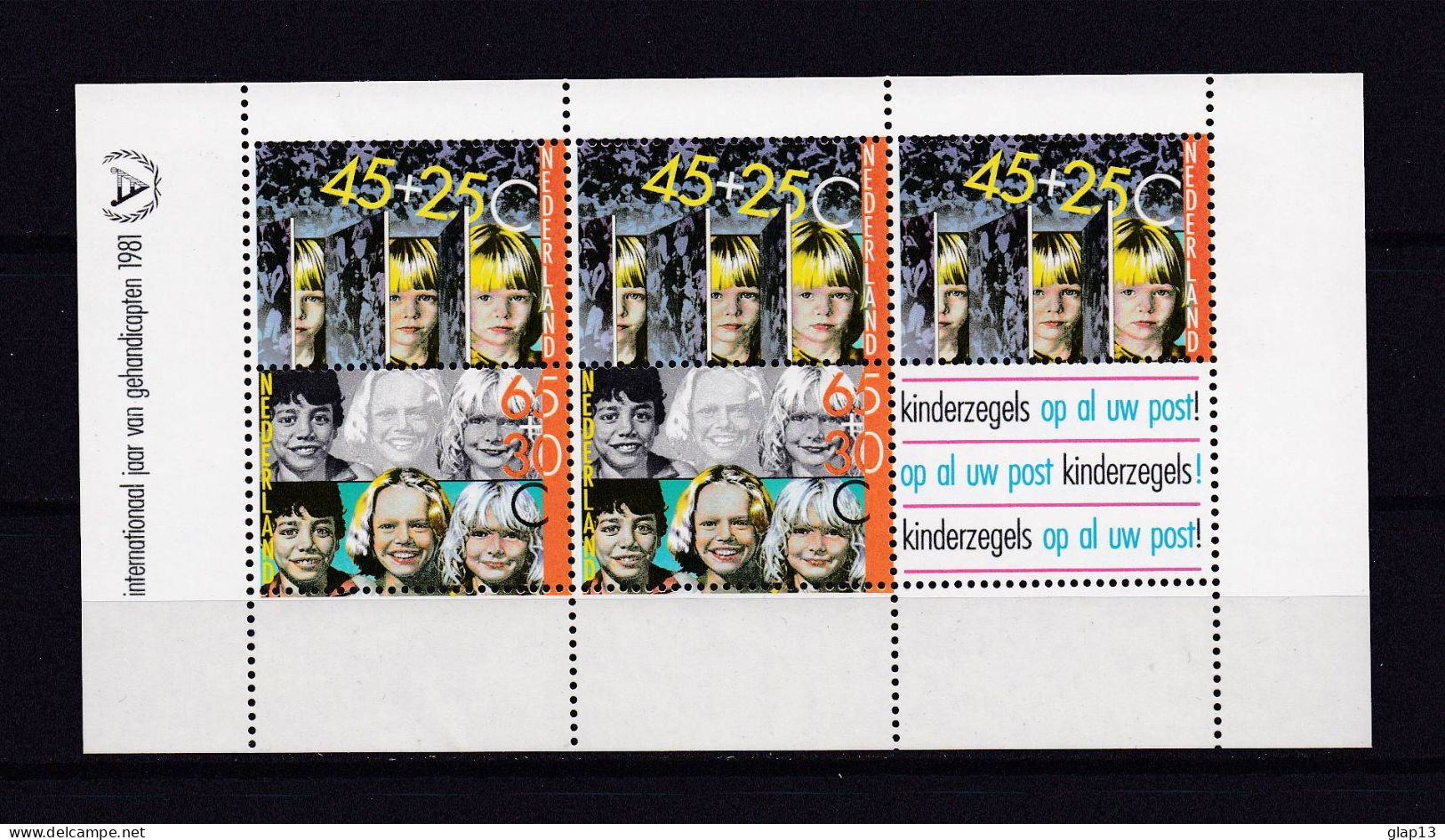 PAYS-BAS 1981 BLOC N°23 NEUF** HANDICAP - Blocks & Sheetlets