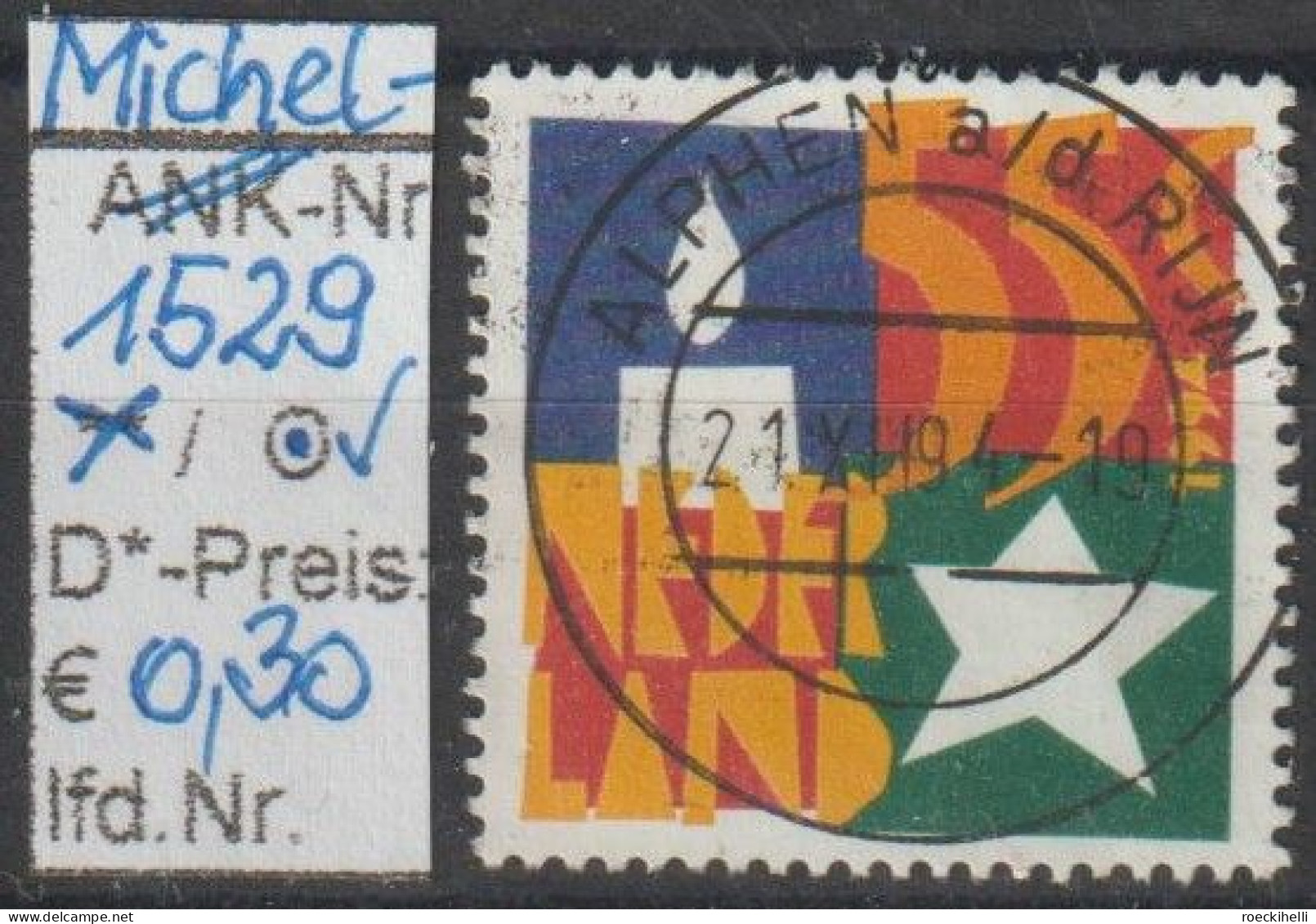 1994 - NIEDERLANDE - SM "Dez.marken - Kerze,Stern" 55 C Mehrf. - O  Gestempelt - S.Scan (1529o Nl) - Oblitérés