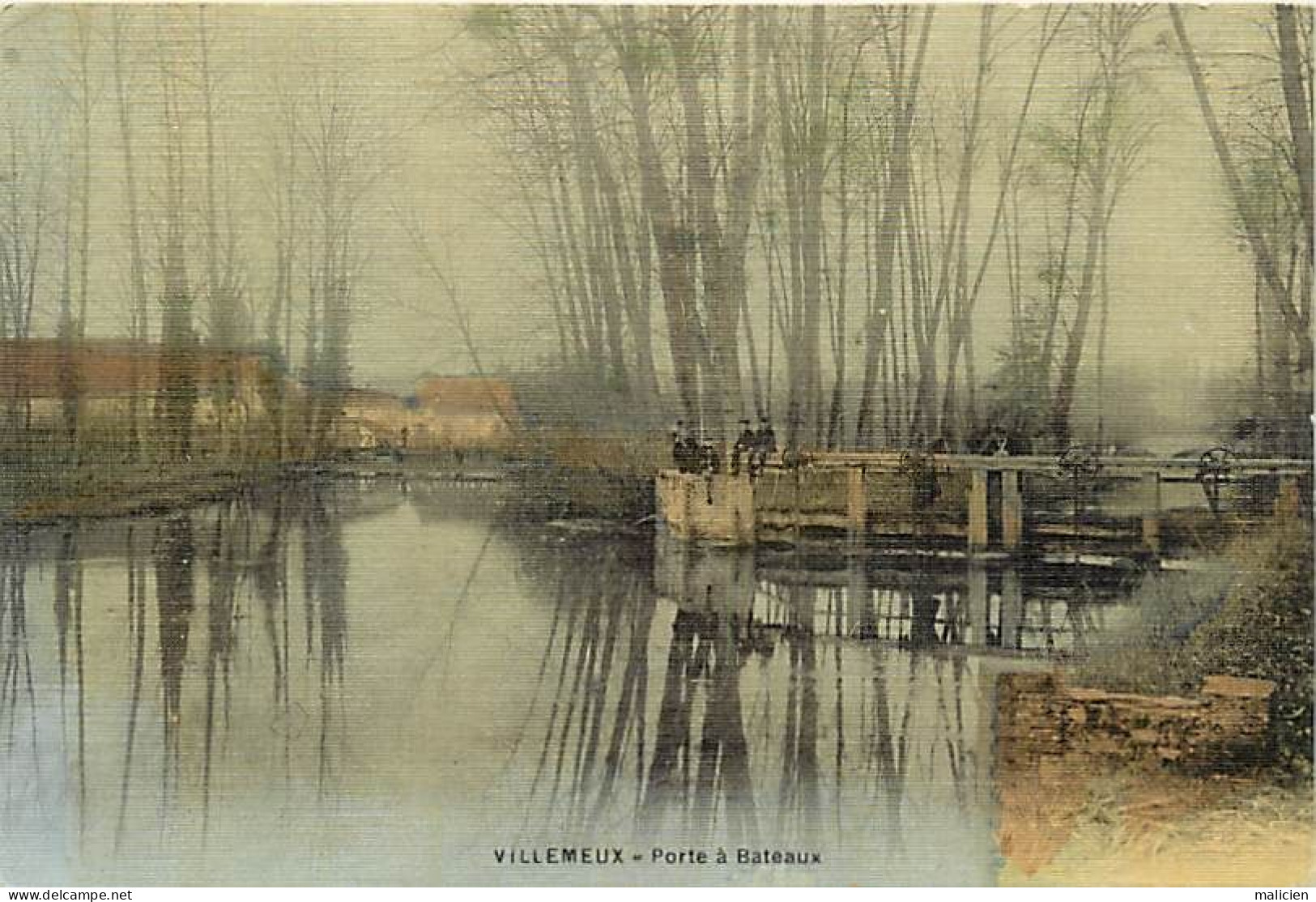 - Dpts Div.-ref-BM936- Eure Et Loir - Villemeux Sur Eure - Porte à Bateaux - Carte Toilée Colorisée - - Villemeux-sur-Eure