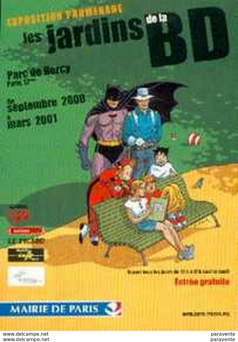 JUILLARD : Carte Postale JARDINS DE BD  ( Batman ) - Juillard