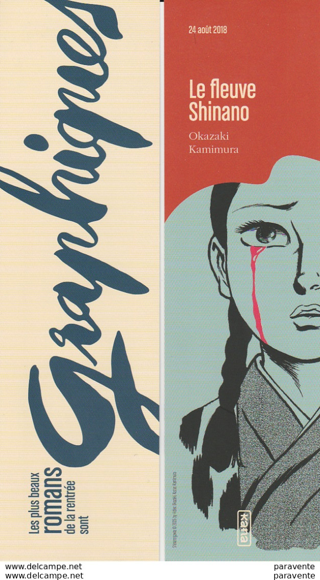 OKAZAKI KAMIMURA : Marque Page BD Editions KANA Pour LE FLEUVE CHIMANO - Segnalibri