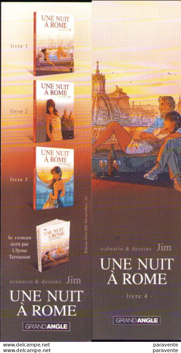 JIM : Marque Page GRAND ANGLE - UNE NUIT A ROME - Bookmarks