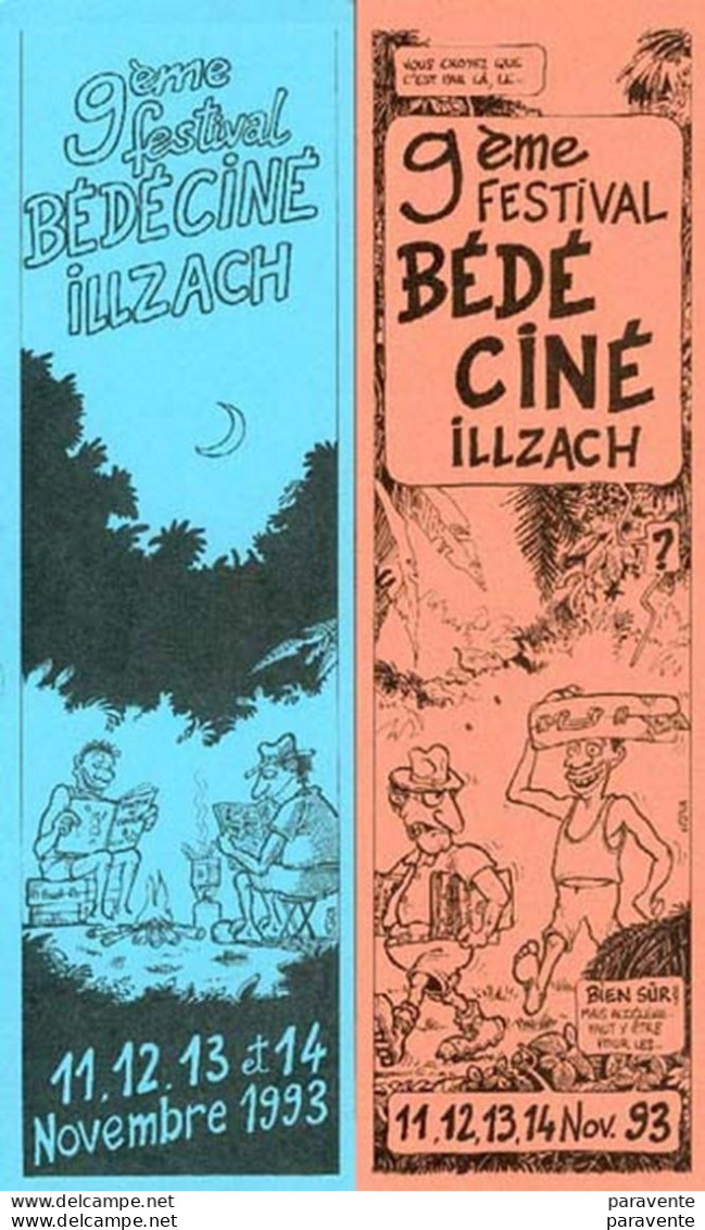 2 Marque Page Festival BD De ILLZACH En 1993 Par LESCA - Bladwijzers