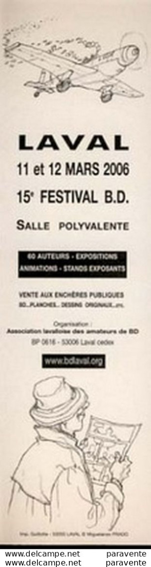 4 Marque Page Festival BD De LAVAL En 2006 Par PRADO (gris) - Bookmarks