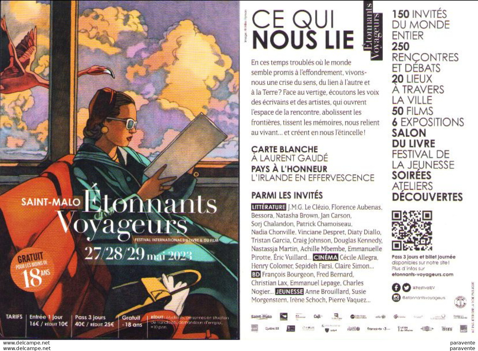 HYMAN : Carte Annonce Salon ETONNANTS VOYAGEURS 2023 - Postcards