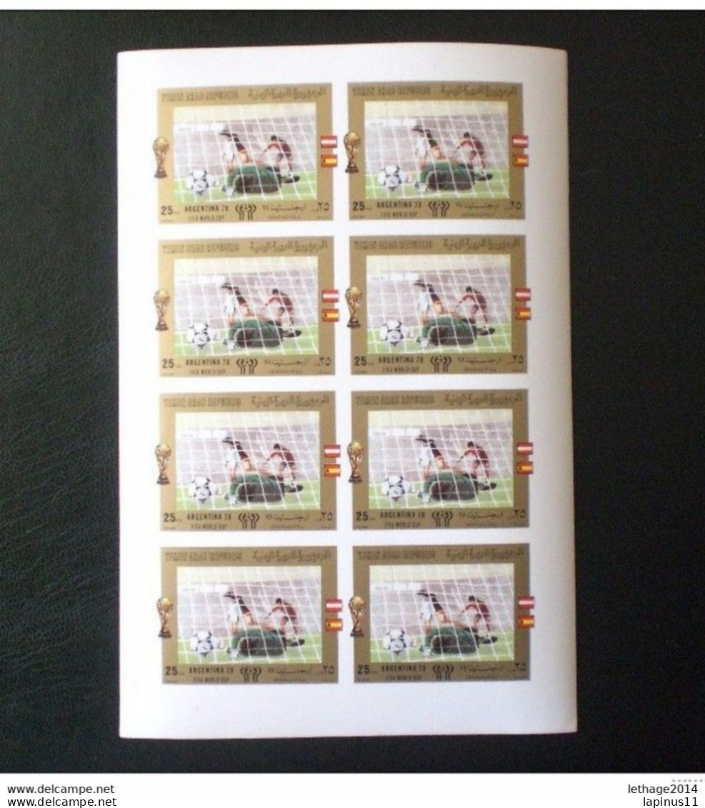 YEMEN 1980 Football World Cup - Argentina 1978 8 Sheet X 8 Complete Series IMPERF RARE !! MNH 800,00 EURO CATALOG MICHEL - Jemen