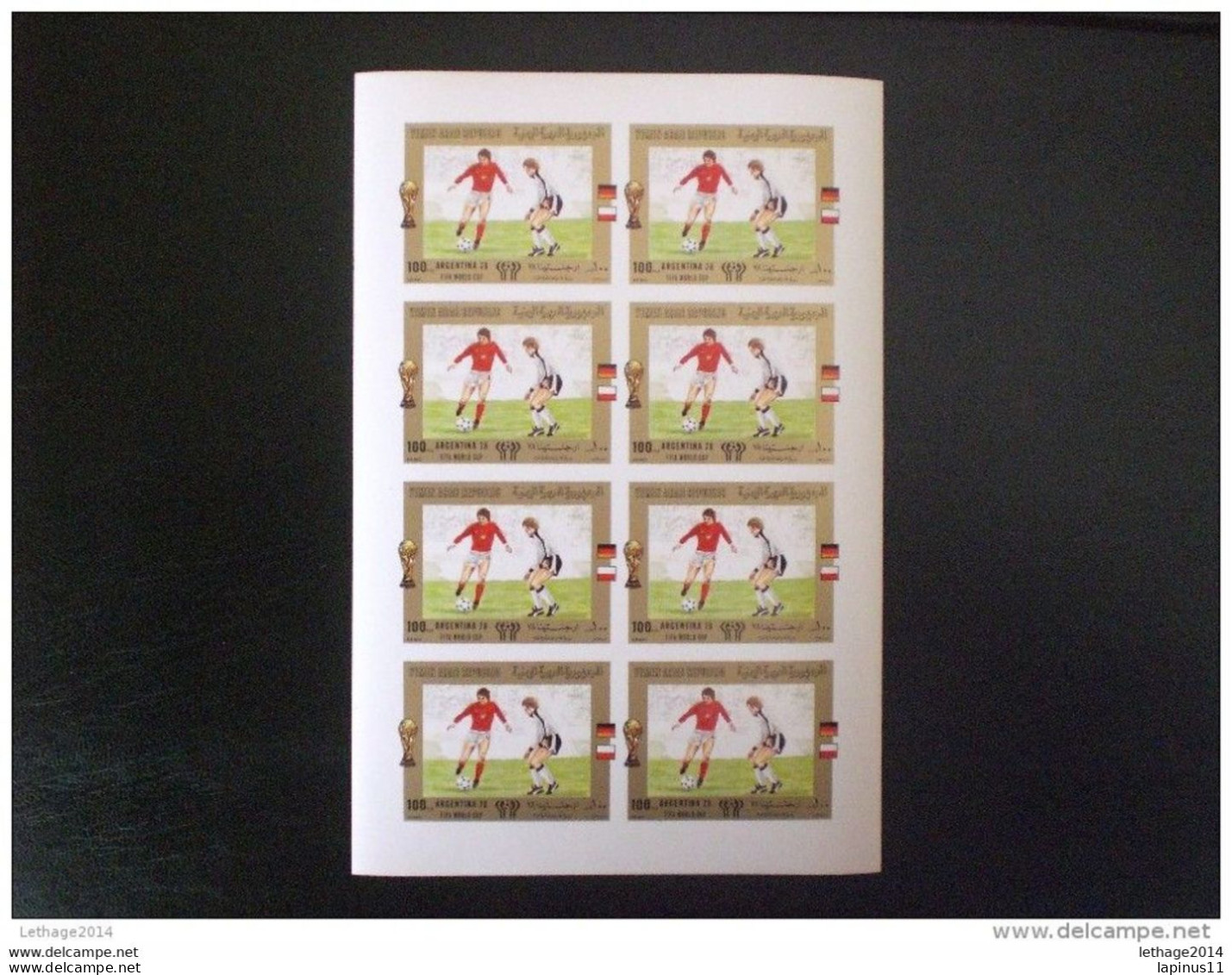 YEMEN 1980 Football World Cup - Argentina 1978 8 sheet x 8 complete series IMPERF RARE !! MNH 800,00 EURO CATALOG MICHEL