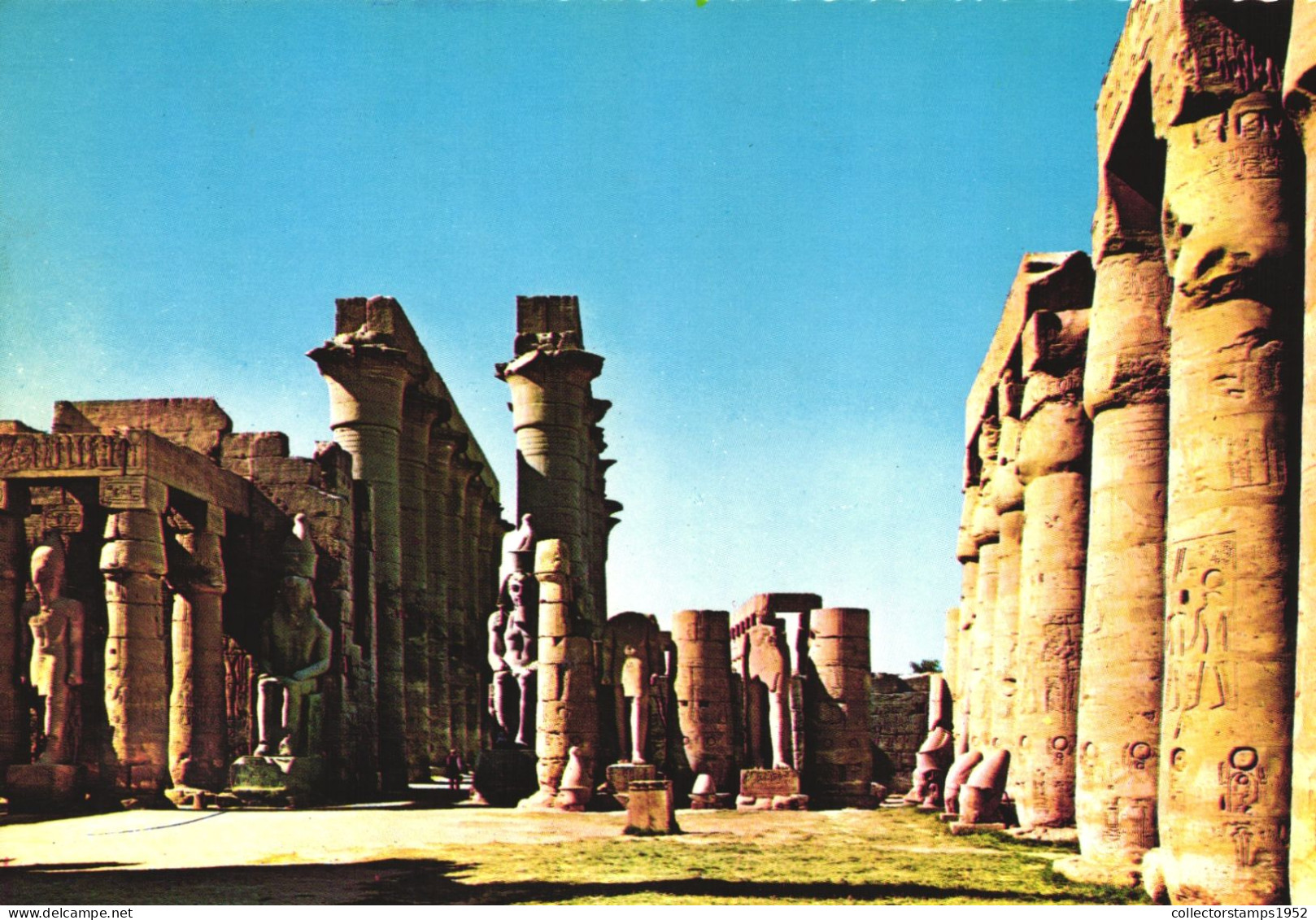 LUXOR, TEMPLE, RAMSES II, COLONNADE, ARCHITECTURE, STATUE, EGYPT, POSTCARD - Luxor