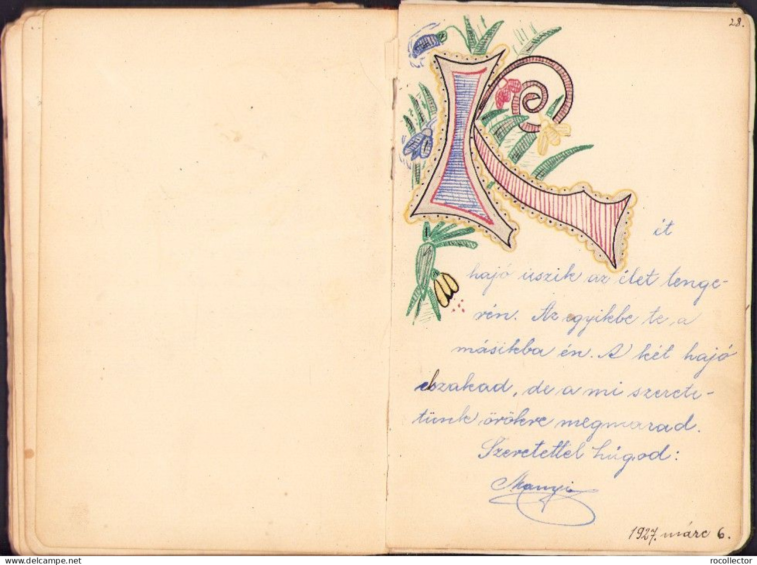 Old Notebook 1925 Emlékfüzet Levice Léva Slovakia 658SPN - Manuscritos