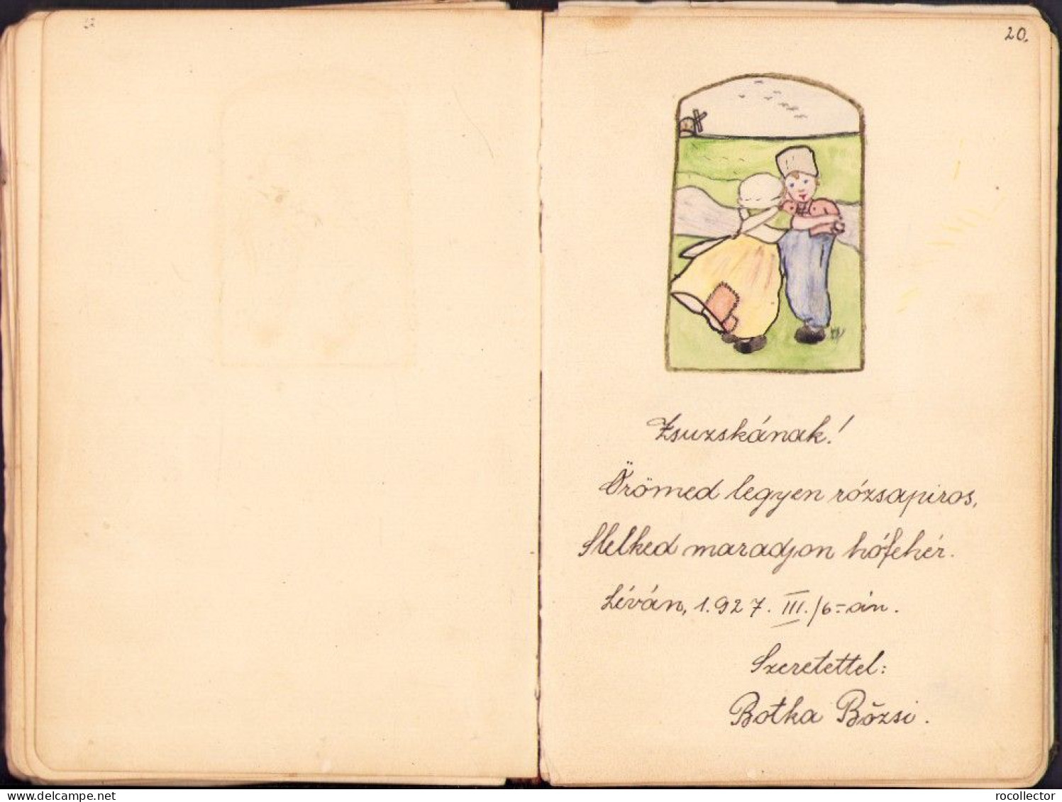 Old Notebook 1925 Emlékfüzet Levice Léva Slovakia 658SPN - Manuscrits