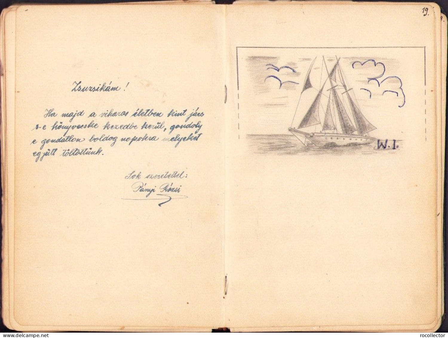 Old notebook 1925 emlékfüzet Levice Léva Slovakia 658SPN