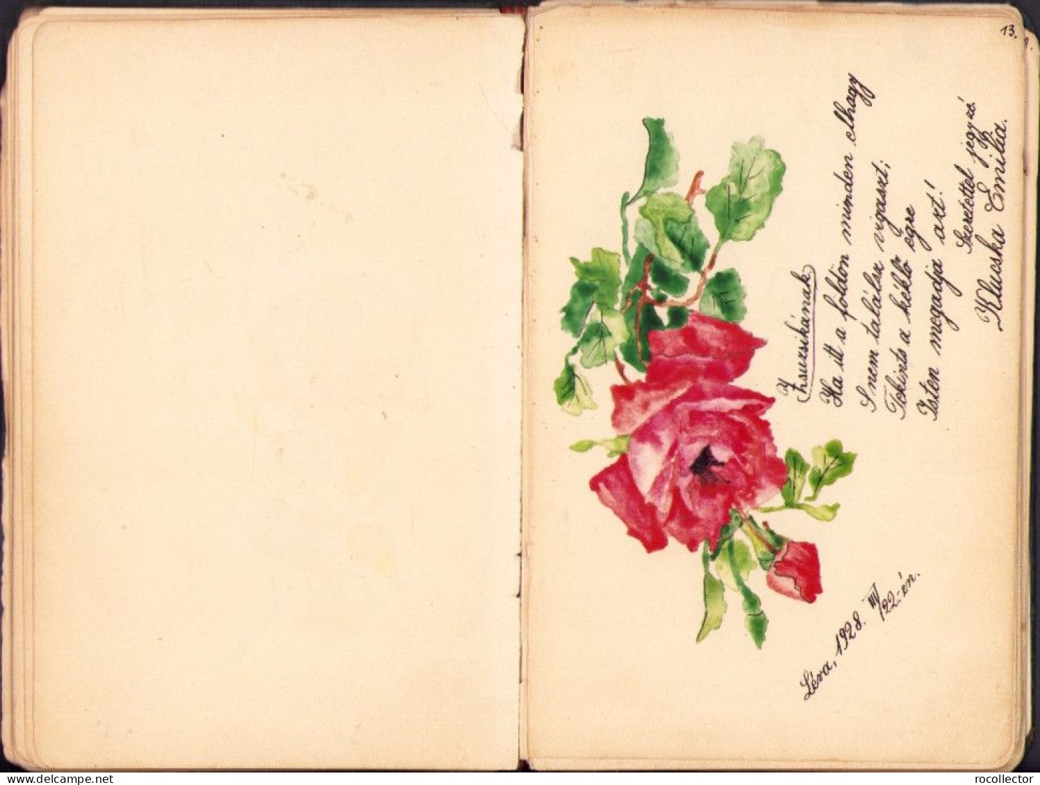 Old notebook 1925 emlékfüzet Levice Léva Slovakia 658SPN