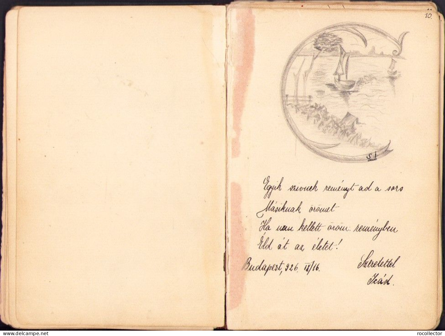 Old notebook 1925 emlékfüzet Levice Léva Slovakia 658SPN