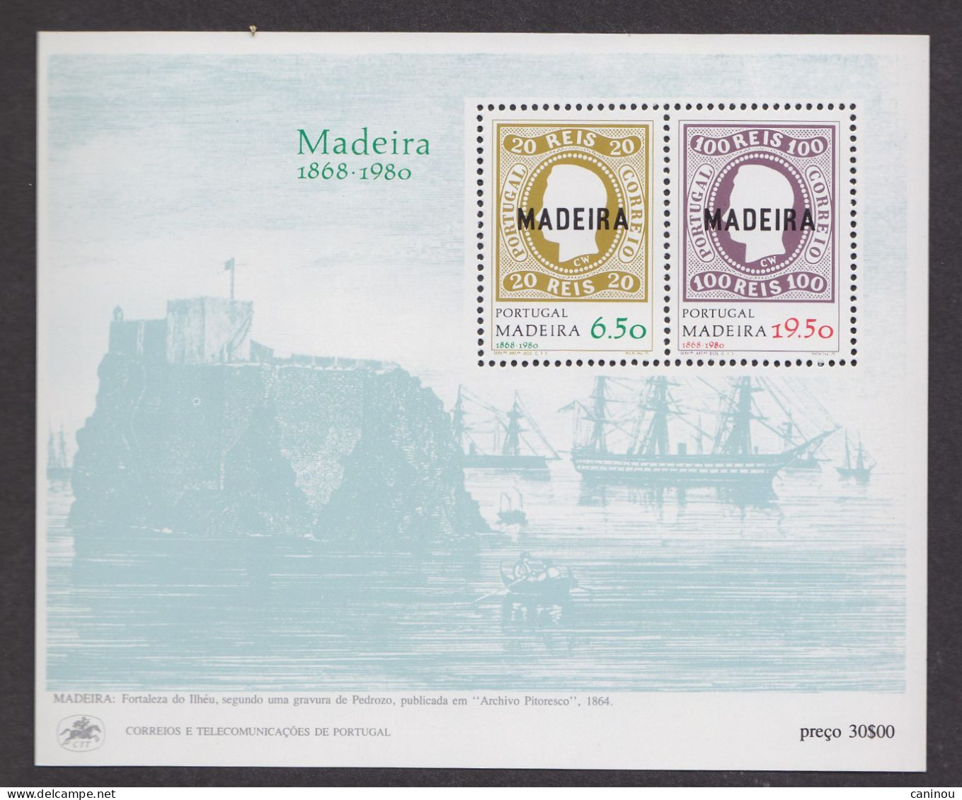 PORTUGAL MADERE TIMBRES SUR TIMBRES 1980 Y & T BF 1 NEUF SANS CHARNIERE - Madère