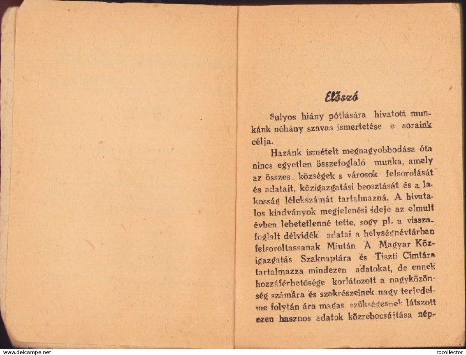 Magyarország Helység Cimtára 1942 657SPN - Alte Bücher