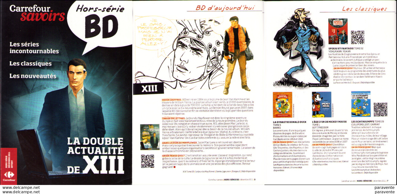 XIII SPIROU : Catalogue CARREFOUR SAVOIRS Hors Série 2011 - XIII