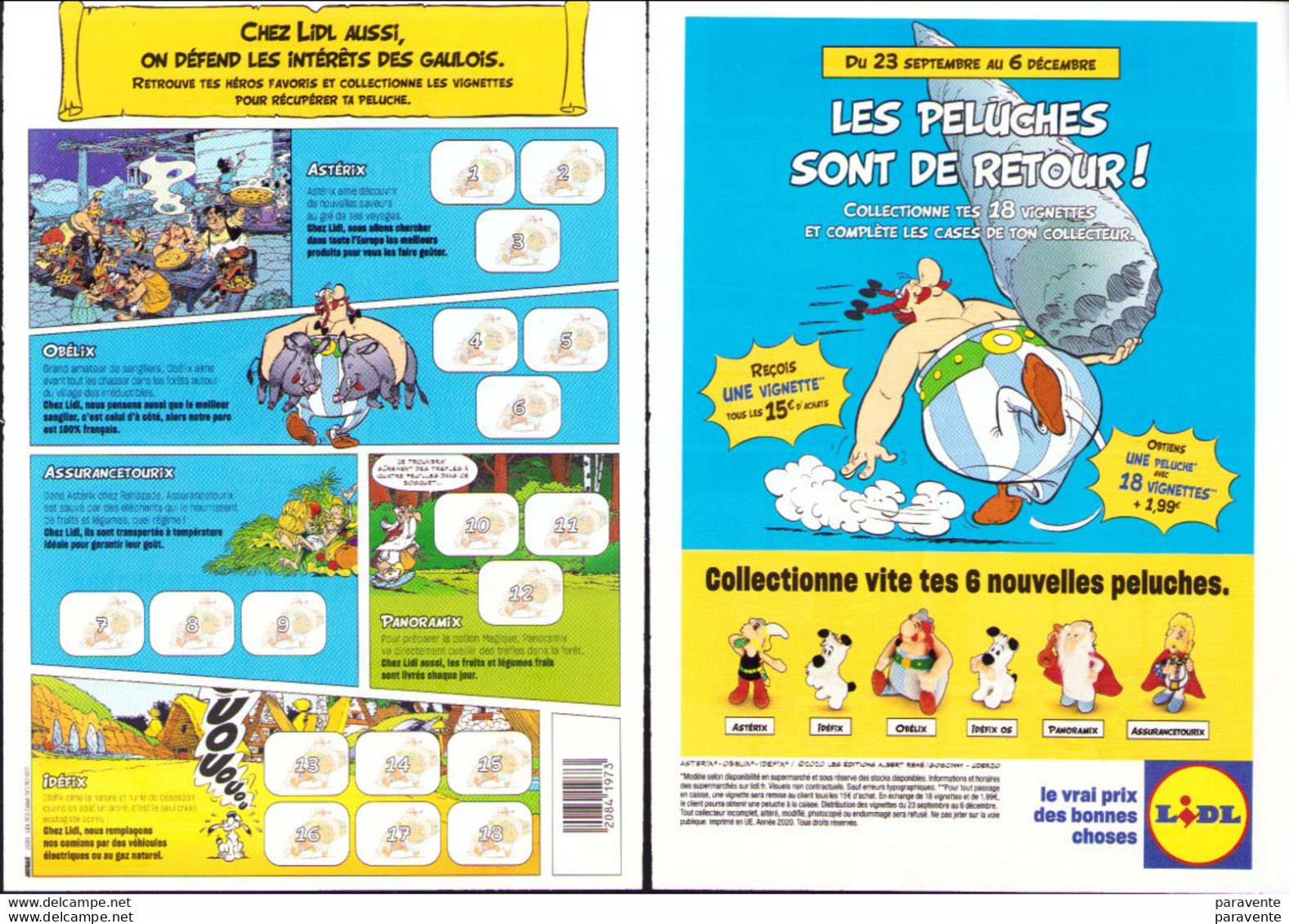 3 Flyers Publicité ASTERIX Pour LIDL - Advertentie