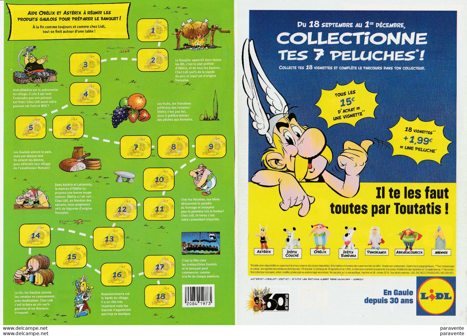 3 Flyers Publicité ASTERIX Pour LIDL - Oggetti Pubblicitari