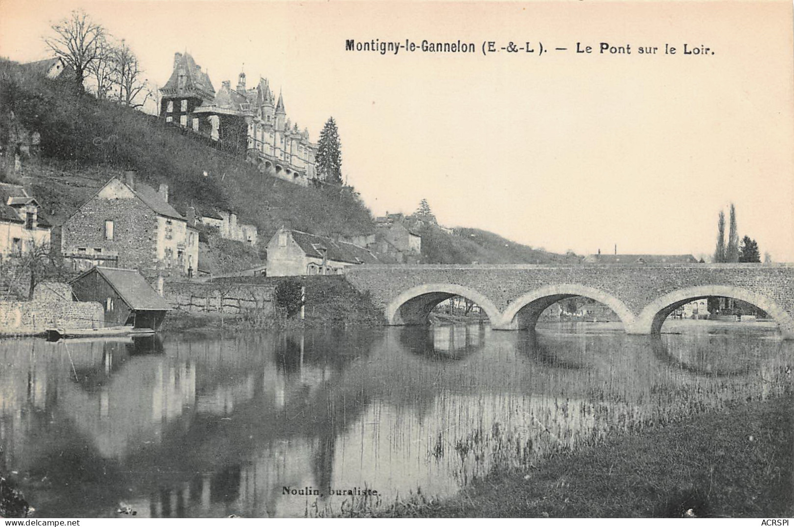 28 MONTIGNY LE GANNELON  Le Pont Sur Le Loir   40 (scan Recto Verso)PFRCR00089 P - Montigny-le-Gannelon