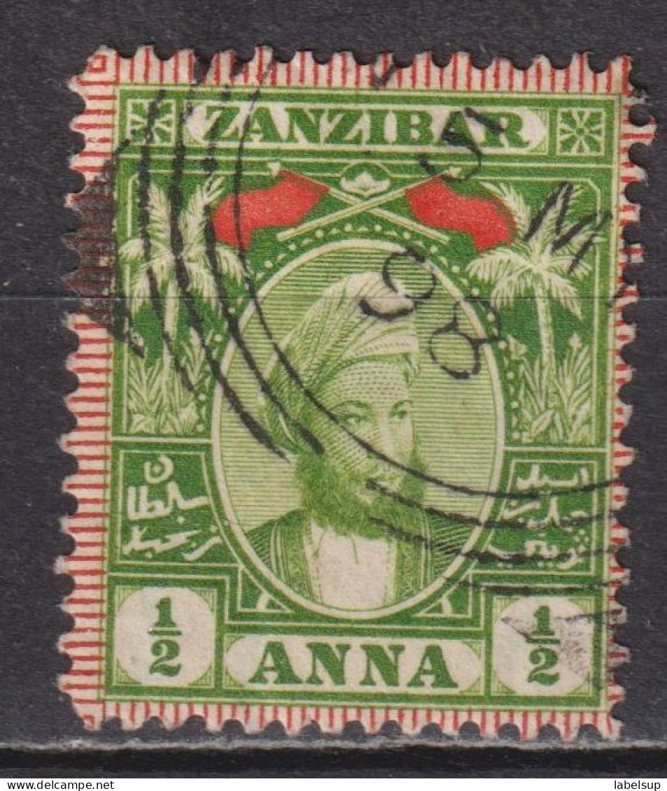 Timbre Oblitéré De Zanzibar De 1896 YT 27 MI 25 - Zanzibar (...-1963)